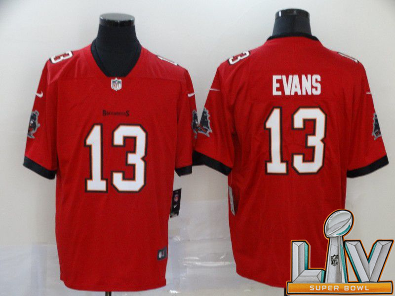 Super Bowl LV 2021 Men Tampa Bay Buccaneers #13 Evans Red New Nike Limited Vapor Untouchable NFL Jerseys